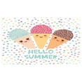 thumbnail image 4 of Hello Summer Ceramic Toothbrush Holder, Flavored Ice Cream Cones Topping with Lettering and Polka Dots, Decorative Versatile Countertop for Bathroom, 4.5" X 2.7", Multicolor, 4 of 4