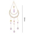 thumbnail image 3 of Crystal Wind Chime Metal Moon Light Catcher Colgante Home Room Decor (Blanco) Likrtyny Libre de BPA, 3 of 8
