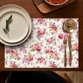 thumbnail image 5 of Pioneer Flower Floral Print Pattern Summer Placemats Table Placemats Set Of 4-Linen Kitchen Washable Placemats Table Mats 12x18 Inch Non-Slip Heat Resistant, 5 of 6