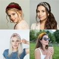 thumbnail image 3 of 10 Pack Headbands for Women Fashion Headbands Knotted Headband for Women Wide Womens Headbands Cheetah Headbands Velvet Headbands for Women Non Slip Leopard Print Head Band, 3 of 5