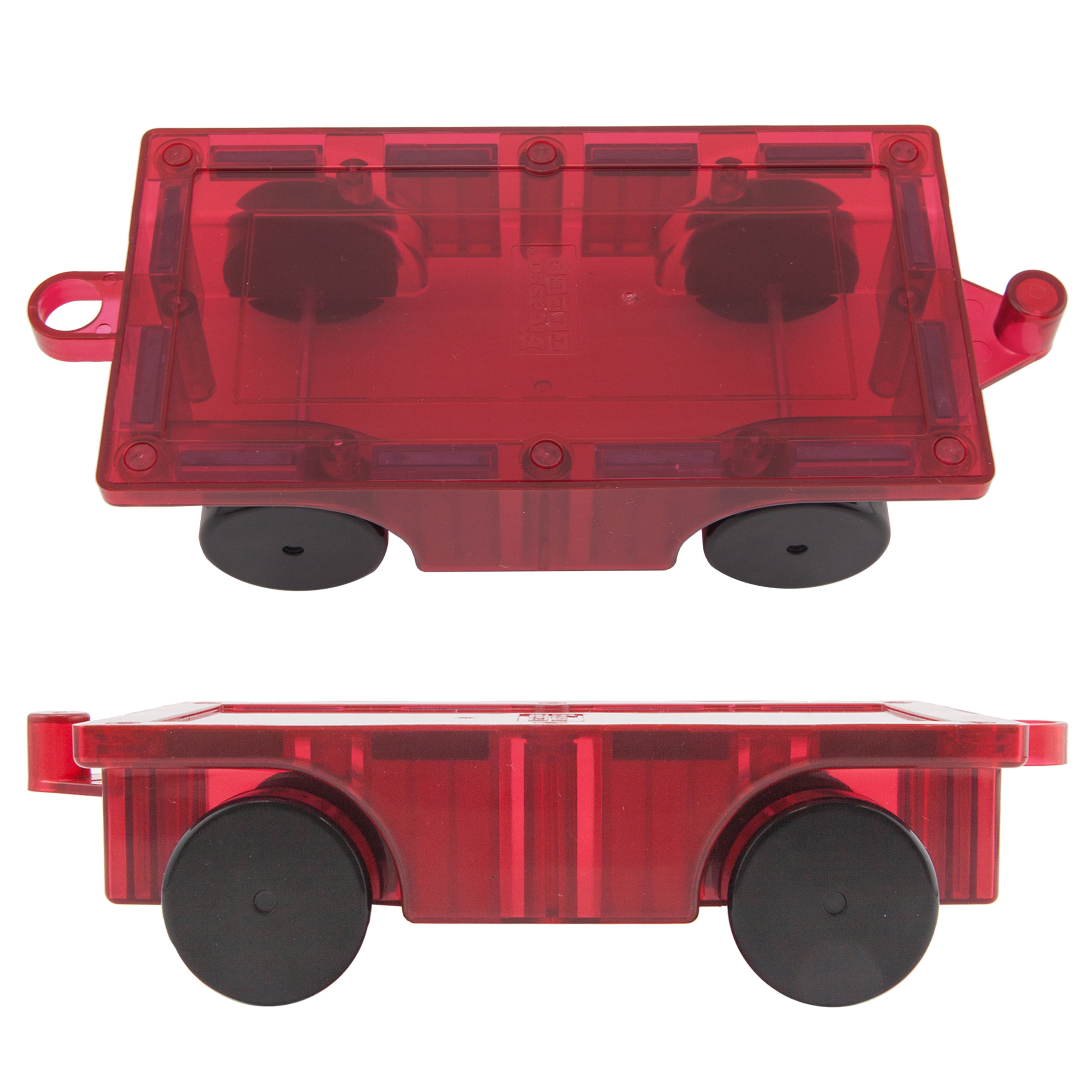 PicassoTiles PT20 2 Piece 3D Magnetic Car Truck Set for Magnet Building Blocks 