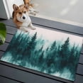 thumbnail image 5 of Ink Turquoise Forest Bathroom Rug Washable 2x3 Entryway Rug Non Slip Ombre Tree Abstract Art Front Door Mat Low Pile Indoor Doormat Throw Floor Carpet for Kitchen Bedroom Entrance, 5 of 8