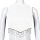 thumbnail image 3 of Playeras,Blusas y Tops,Ropa para Mujer Camisola para mujer Camisetas sin mangas Camiseta sin mangas Sexy con cuello redondo y de para mujer, novedad de primavera y verano (White, S), 3 of 4