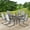 7 Pieces, variant on Nuu Garden 7 Piece Outdoor Dining Set, 61”Rectangular Dining Table with Umbrella Hole, Outdoor Padded Textilene Patio Chairs, Grey & Black