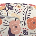thumbnail image 2 of Flower Pouf, Vintage Pastel Colors of Abstract Floral Image with Doodle Flower Motifs and Dots, Decorative Soft Foot Rest with Removable Cover Living Room and Bedroom, Multicolor, by Ambesonne, 2 of 3