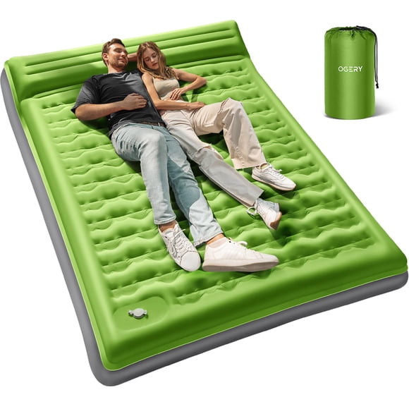 Colchón para dormir para acampar OGERY de 6 cm de grosor con almohadas y bomba para pies