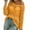 Yellow, variant on EDFBUYKRS Women's Plus Size V-Neck Tee with Long Sleeves, Sizes S