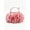 Pink, variant on Women's Red Floral Clutch Purse Elegant Ruffle Evening Bag Wedding Party Handbag with Metal Handle