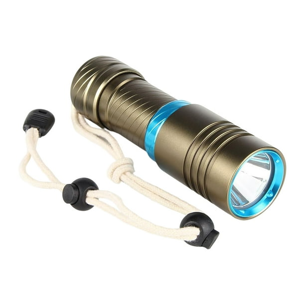 Eigraketly Linterna de buceo Lámpara subacuática recargable a prueba de agua Lámpara de linterna para deportes al aire libre Camping Senderismo Estufas de camping Anillo Azul Verde Eigraketly OD029552-03