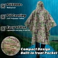thumbnail image 4 of Dr.Fish Rain Poncho Reusable for Adults with Hood Waterproof Unisex Reusable Multifunctional for Hiking Camping, 4 of 10