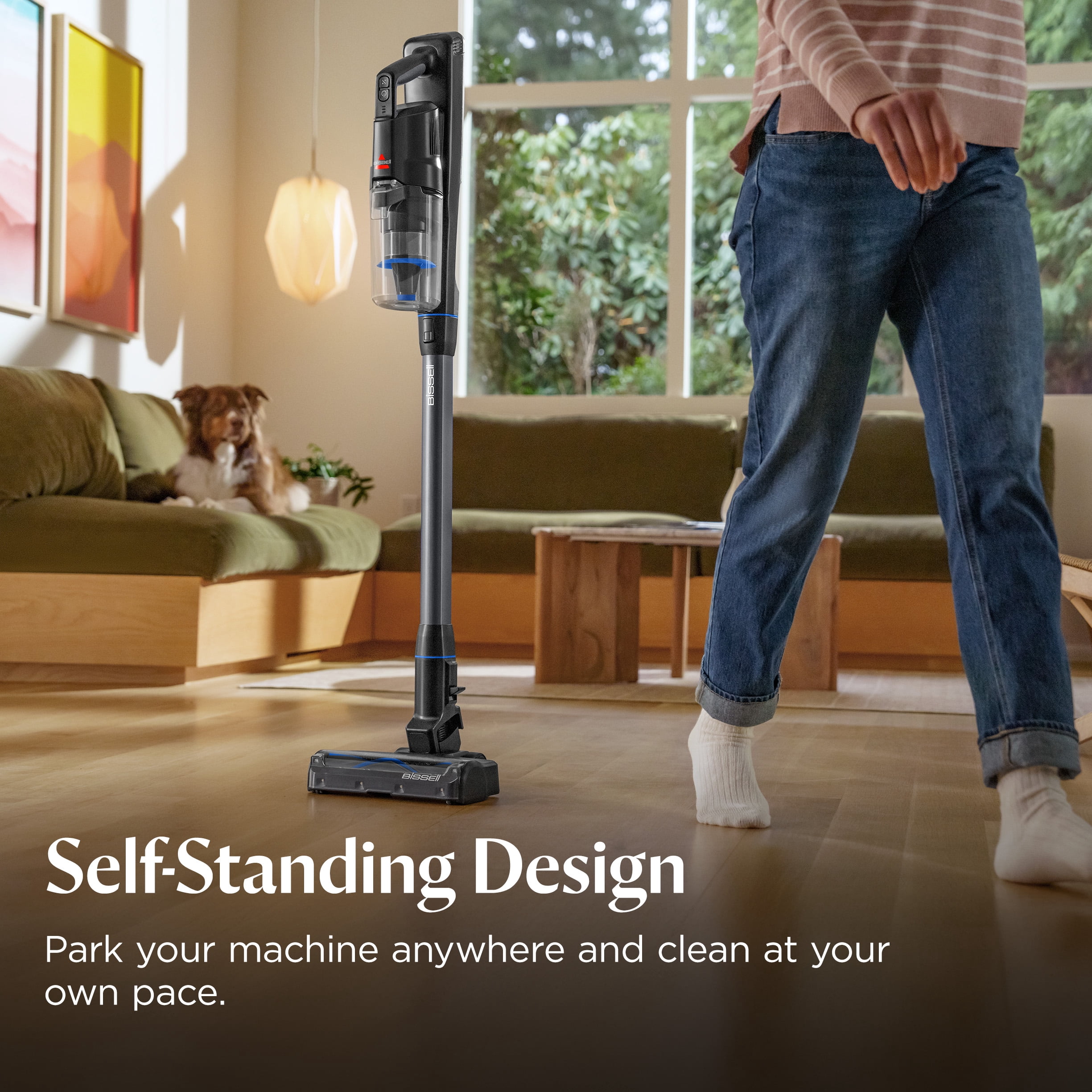 BISSELL® PowerClean® FurGuard™ 280W Cordless Vacuum w/ 3-in-1 Versatility, Self Cleaning Brush Roll, Strong Suction, Removable Battery, 50 Min Runtime, Powered Upholstery Tool, and FurFinder Headligh