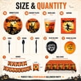 thumbnail image 4 of Halloween Party Supplies for 16 Guests, Disposable Tableware Set with Paper Plates, Cups, Napkins, Cutlery, Balloons, Banner and Table Cover, 4 of 8