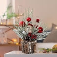 thumbnail image 3 of de Navidad de mesa, regalo de Navidad, de Navidad de escritorio, mini de Navidad artificial para suministros de fiesta, estante para Rodaja de madera, 3 of 6