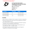 thumbnail image 2 of Air Pump Check Valve Gasket - Compatible with 2013 Chevy Malibu 2.5L 4-Cylinder LCV VIN a, 2 of 2