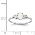 thumbnail image 2 of Sterling Silver Simulated Opal Ring - .16 cwt - Size 5 - Measures 2mm Wide, 2 of 2