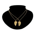 thumbnail image 2 of "Best Friends" Broken Heart Pendant Necklaces Bff Gold Tone Set Ladies Adult Female Women, 2 of 4