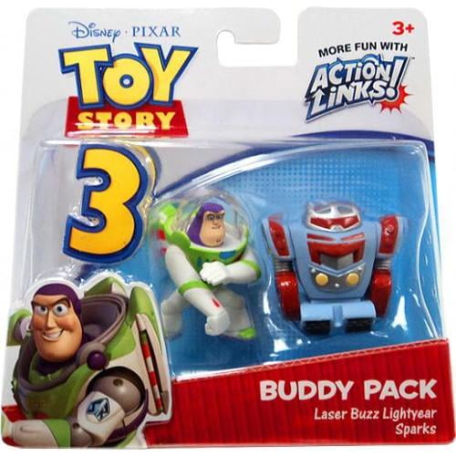 Disney Pixar Toy Story Buddy Pack Laser Buzz Lightyear & Sparks Action ...