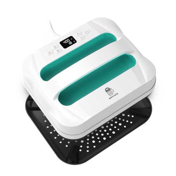 ARTeefy HP3 12" x 10" Portable Heat Press Machine for T-Shirts, Sublimation and HTV Vinyl, Green