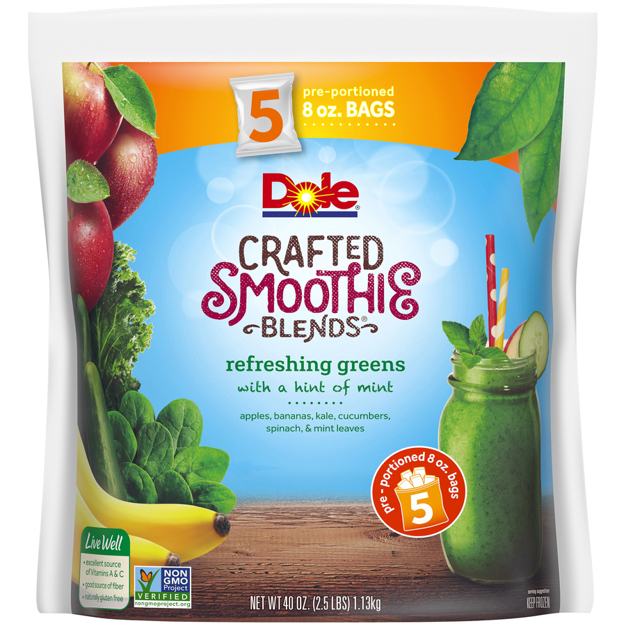 DOLE Crafted Smoothie Blends Refreshing Greens with a Hint of Mint, 40