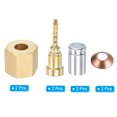 thumbnail image 3 of Uxcell 1/4" SAE Pneumatic Air Line Tube Fitting, 2 Set Brass Pipe Fitting Kit Adapter Connector Style 1, 3 of 5