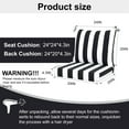 thumbnail image 3 of Outdoor Deep Seat Patio Cushion Set, 24x24x4.3 in, Waterproof Fade-Resistant Patio Furniture Cushions with Backrest, Removable Covers（Black white）, 3 of 6