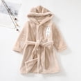 thumbnail image 5 of TOWED22 Boys Girls Towel Robe Soft Terry Cloth Kimono Bathrobes Sleepwear for Kids(Khaki,5-6 Y), 5 of 7