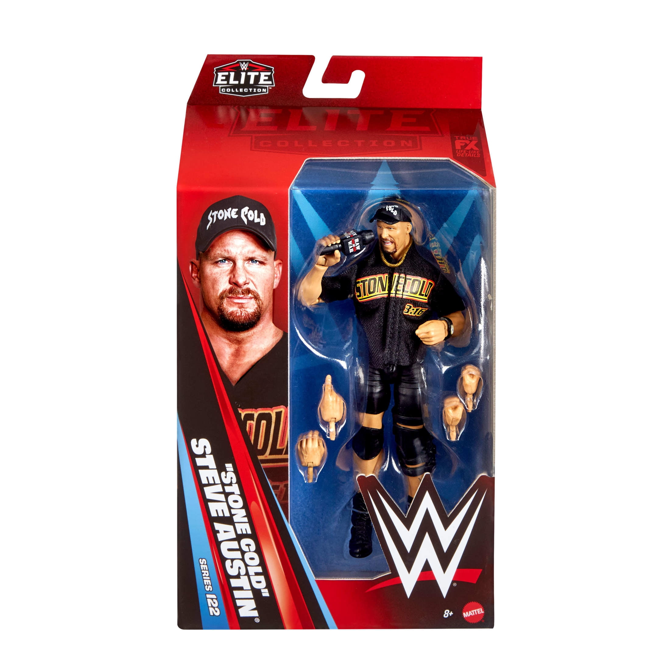 WWE Elite “Stone Cold” Steve Austin Action Figure, Series #122, 6-inch Collectible with Accessories