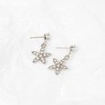 thumbnail image 3 of Pendientes colgantes para mujer a la moda con forma de flor colorida (oro), 3 of 3
