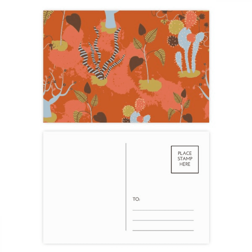 Desert Cactus Savanna Orange Trees Postcard Set Birthday Mailing Thanks Greeting Card
