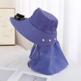 thumbnail image 3 of Blue Solar Powered Fan Visor Cap For Women With 3-Speed Wind, Usb Rechargeable, Nylon Spandex Fabric For Riding And Outdoor Sun Protection, Free Size, 12.8X10.5X4.2In 0.68Lb, 3 of 6