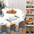 thumbnail image 4 of Blue Pumpkin Fall/Autumn Tablecloth Fall Leaf Round Tablecloth 60 Inch Thanksgiving Harvest Table Cloth for Farmhouse Kitchen Decor Polyester Fabric Autumn Table Cover for Party Outdoor Camping, 4 of 6