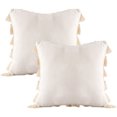 thumbnail image 1 of Funda de almohada decorativa bohemia con borlas para sofá cama, funda de cojín suave, 18 x 18 "/45 x 45 cm, 1 of 5