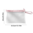 thumbnail image 3 of Btomtd Clear Frosted TPU Waterproof Portable File Bag Document Pouch For Papers And Office Supplies, 3 of 6