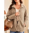 thumbnail image 5 of Women'S Light Weight Quilted Jacket Casual Winter Open Front Button Down Puffer Coat Outwear Cardigan Khaki XXL, 5 of 8