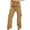 Khaki, variant on WREESH Womens Capris Pants Fashion Comfortable Casual Put Together Pocket Button Frock Solid Color Full Length Pants Khaki