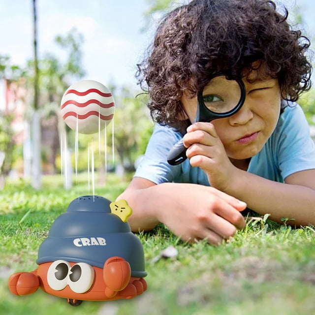 Juguetes de piscina, juguetes para bebés, juguetes para niños pequeños, juguete colgante para niños, lindo cangrejo ermitaño soplador, juguete recargable, juguete educativo para la educación temprana