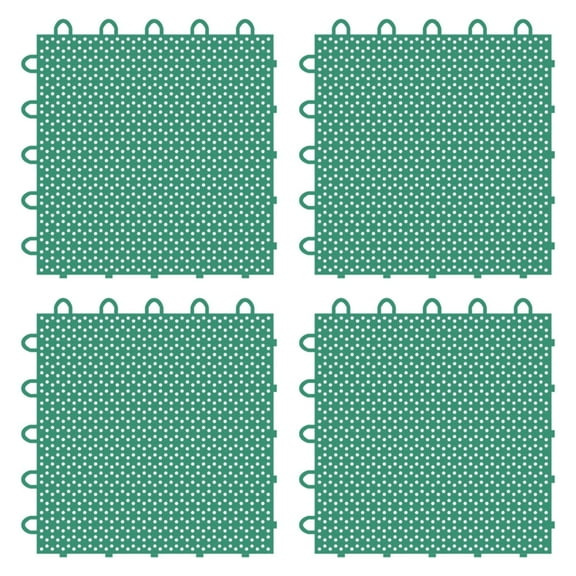 Luwecf 4 Pieces Synthetic Ice Tiles Hockey Training Board for Stickhandling Passing Green