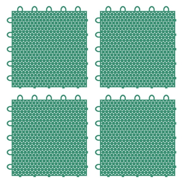 4x Dryland Ice Tiles portátil para herramienta de entrenamiento deportivo Stickhandling Verde