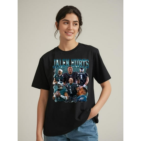 Yibantada999siu Jalen Hurts Classic 90s Graphic T-Shirt, for men & women, up to size 5XL.