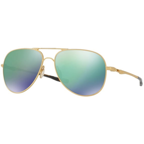 oakley elmont m and l non-polarized iridium aviator sunglasses, satin gold, 60 mm
