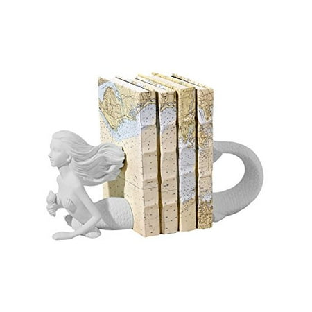Two's Company Deep Sea Mermaid Set of 2 Bookends (White)