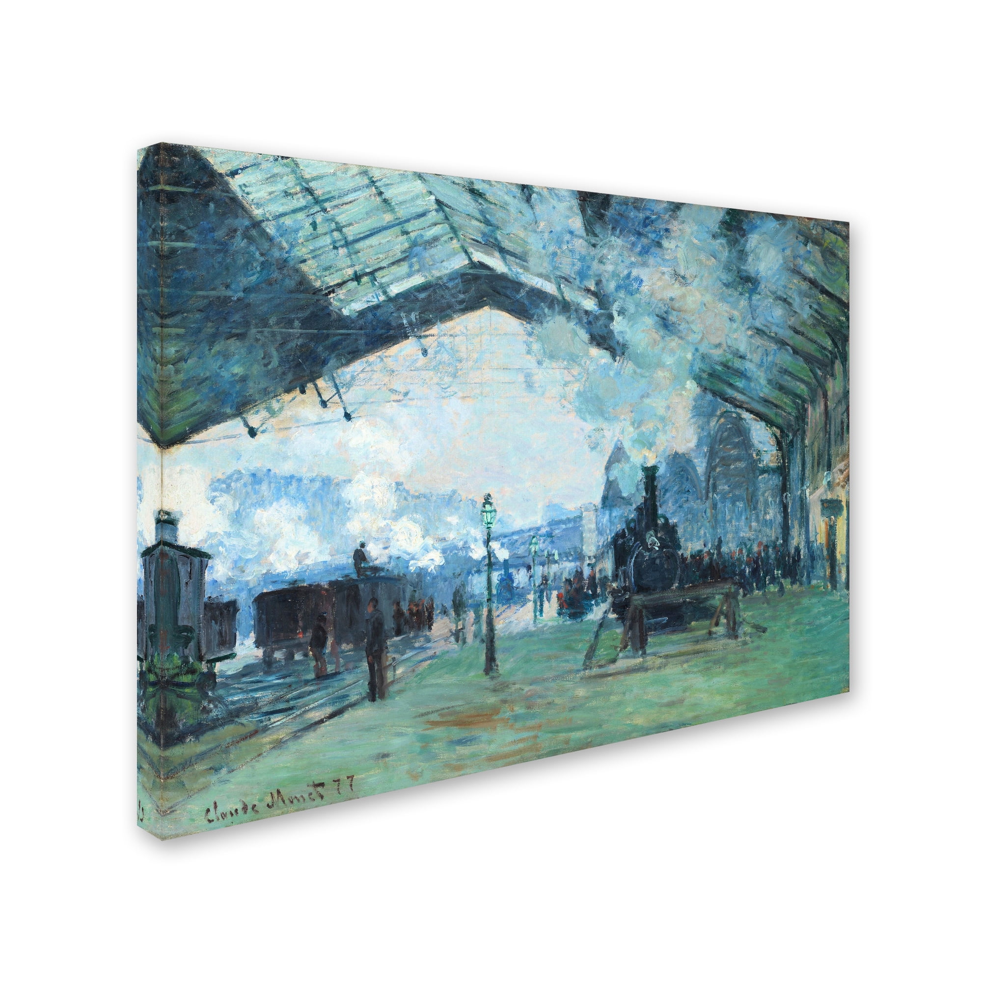 Trademark Fine Art 'Gare Saintlazare' Canvas Art by Monet