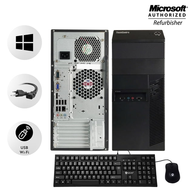 Lenovo ThinkCentre M81 Tower Desktop Computer Core i5 2400 8GB 320GB HDD Win 10 Pro WiFi A Grade PC