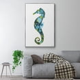 thumbnail image 2 of Seahorse Framed Premium Gallery Wrapped Canvas - Ready to Hang - 17 x 25 - Silver Floating Frame, 2 of 9