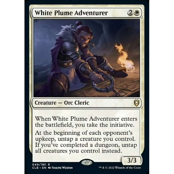 MtG Commander Legends: Dungeons & Dragons Battle For Baldur's Gate Rare White Plume Adventurer (FOIL) #49