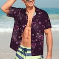 thumbnail image 5 of Lsque Snowflakes and Hearts pattern Hawaiian Shirt for Men, Unisex Summer Beach Casual Short Sleeve Button Down Shirts-X-Large, 5 of 9