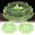 thumbnail image 1 of 2PCS Candle Holder Lotu 7 Light Holder Tea Candle Candlestick Flower Colors Glass Home Decor, 1 of 8