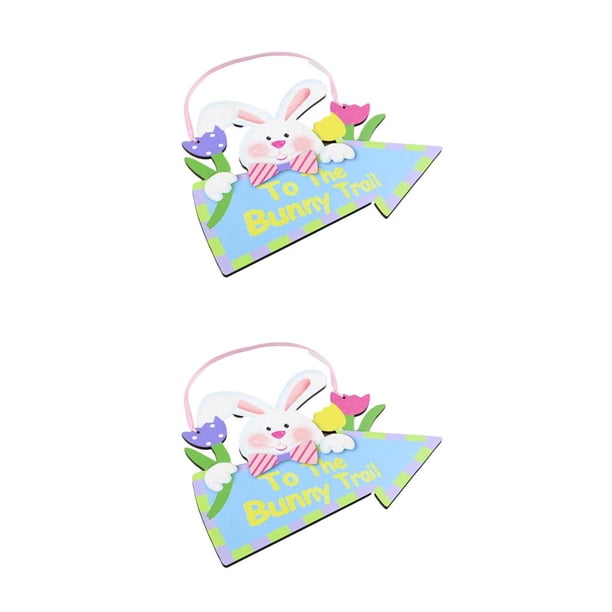 Matsuzay 1 Juego de decoraciones de Pascua, suministros para festivales, letrero de contrachapada para exteriores, perchas decorativas para puerta JM00288 2piezas Matsuzay CBP220958
