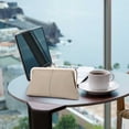 thumbnail image 3 of Grey Long Leather Clutch Wallet With Multi-Compartments, 20.5X4X12Cm Top Grain Cowhide, Rfid Protection For Cards & Cash, 3 of 4