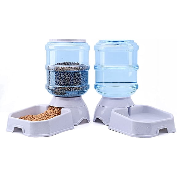 Premium Gravity Pet Feeder and Water Dispenser, 1 Gallon Large Capacity Automatic Self-Dispensing Bowl for Cats and Dogs